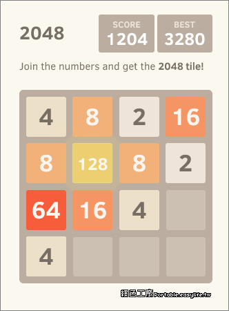 2048 電腦免安裝版、網頁版，動動腦的超夯遊戲在電腦上慢慢玩
