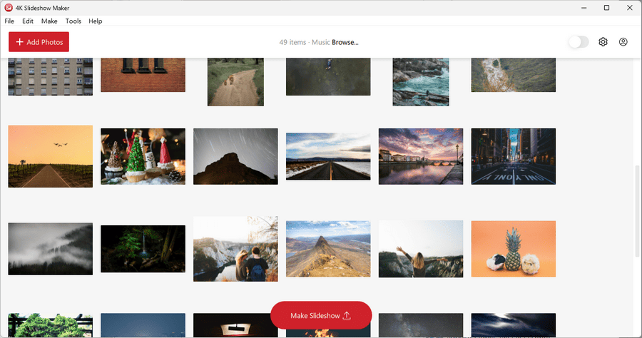 4K Slideshow Maker 2.0.1 輕鬆製作有移動效果的幻燈片影片