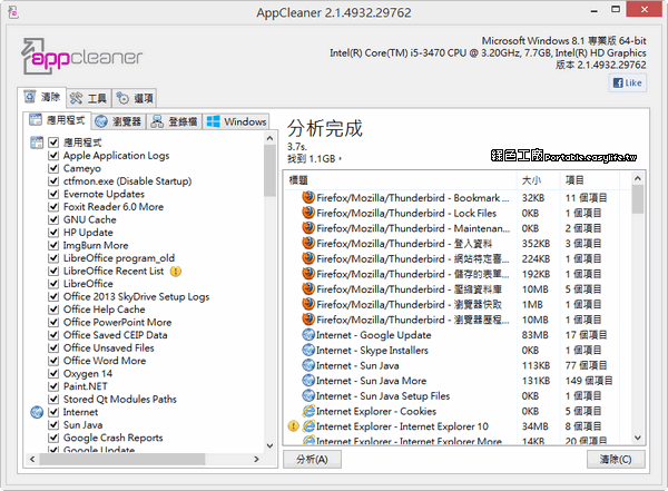 AppCleaner 3.3  清理軟體垃圾檔案，與系統清理一樣重要唷！