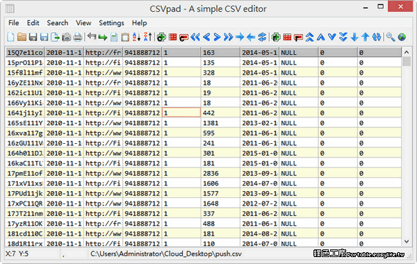 CSVpad 1.2 CSV檔案專用編輯工具，處理資料更加上手