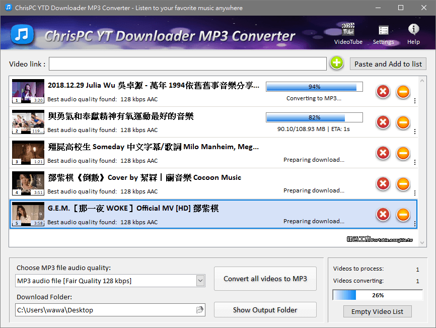 ChrisPC YTD Downloader MP3 Converter 音樂下載轉成 MP3