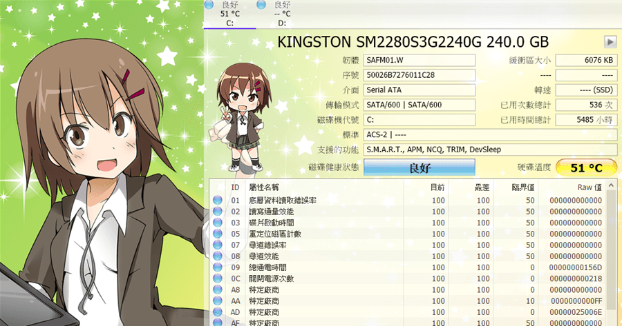CrystalDiskInfo 9.5.0 漂亮的報表顯示您的硬碟現狀