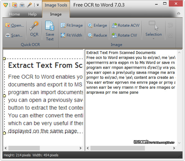 Free OCR to Word 7.0.3 免費 OCR 圖片文字辨識工具