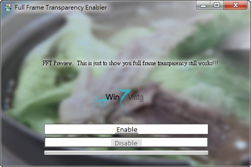 Full Frame Transparency Enabler - Windows 7全透明效果