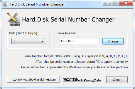 change disk volume serial number