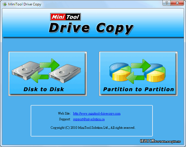 MiniTool Drive Copy 5.0 - 免費簡單的硬碟複製工具