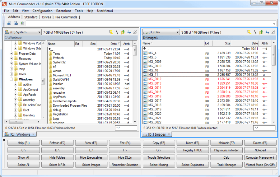 Multi Commander 15.4 專為進階使用者設計的 Windows 檔案管理利器