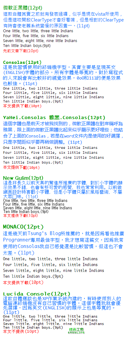 MyFonts。我的字體比較