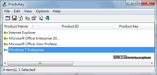 ProduKey v1.45 - 方便保存你的產品序號