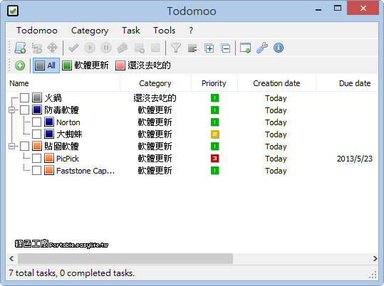 Todomoo 0.10 - 小巧方便的待辦事項、專案管理工具