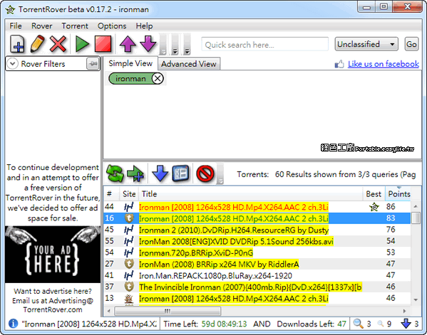 TorrentRover beta 0.17.2 - BT種子搜尋工具，快速尋找想要的檔案