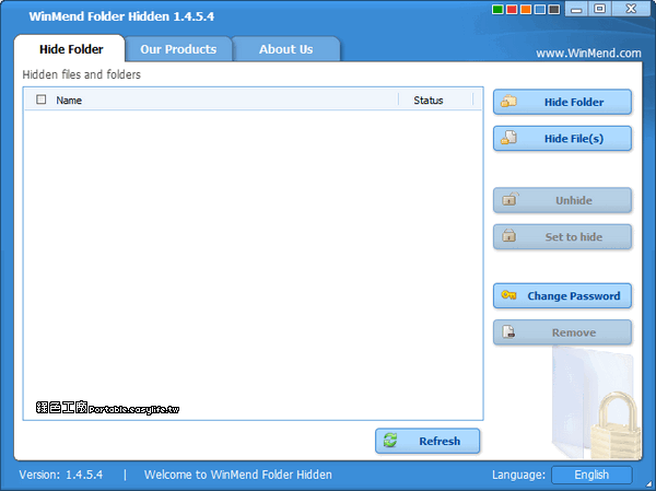 WinMend Folder Hidden 1.4.5.4 - 安全的隱藏檔案與資料夾