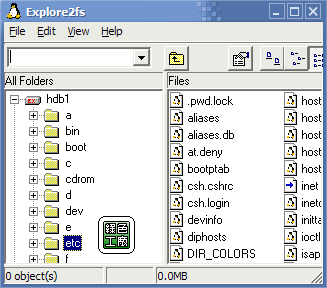 explore2fsPE - 在windows下也可以讀取Linux ext2檔案系統