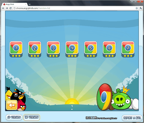 Chrome AngryBirds 硬體加速+關卡全開+三顆星