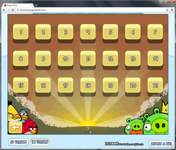 Chrome AngryBirds 硬體加速+關卡全開+三顆星