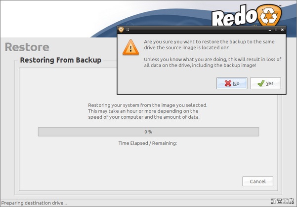 Redo Backup。免費硬碟複製、磁碟拷貝開機光碟