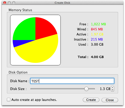【Mac】Ultra Ram Disk。Mac上也可以記憶體當硬碟用，加速軟體快取能力