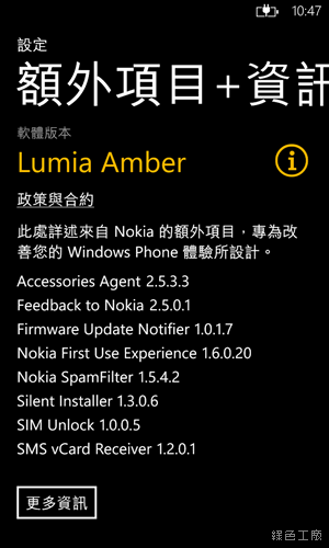 Windows Phone Lumia Amber
