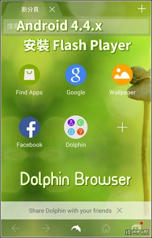 【教學】Android 4.4.x 安裝 Flash Player，搭配 Dolphin Browser 瀏覽