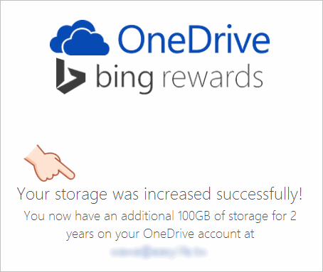 OneDrive 增加 100GB