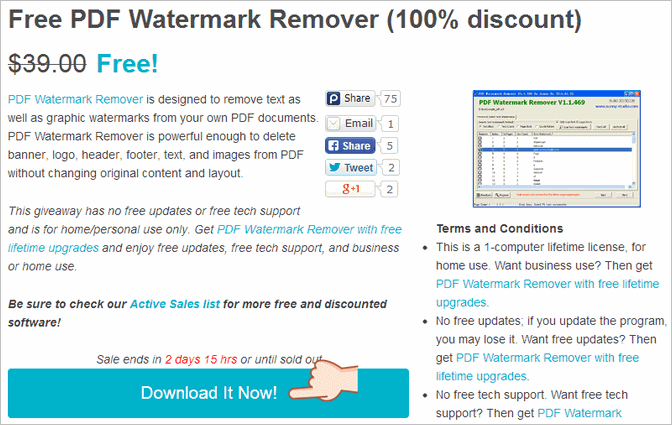 PDF Watermark Remover 序號 License Key