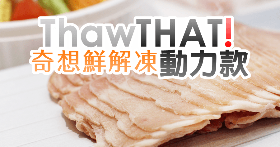 ThawTHAT! 奇想鮮解凍動力款，食材解凍要更快、更節能、更要保持食材營養