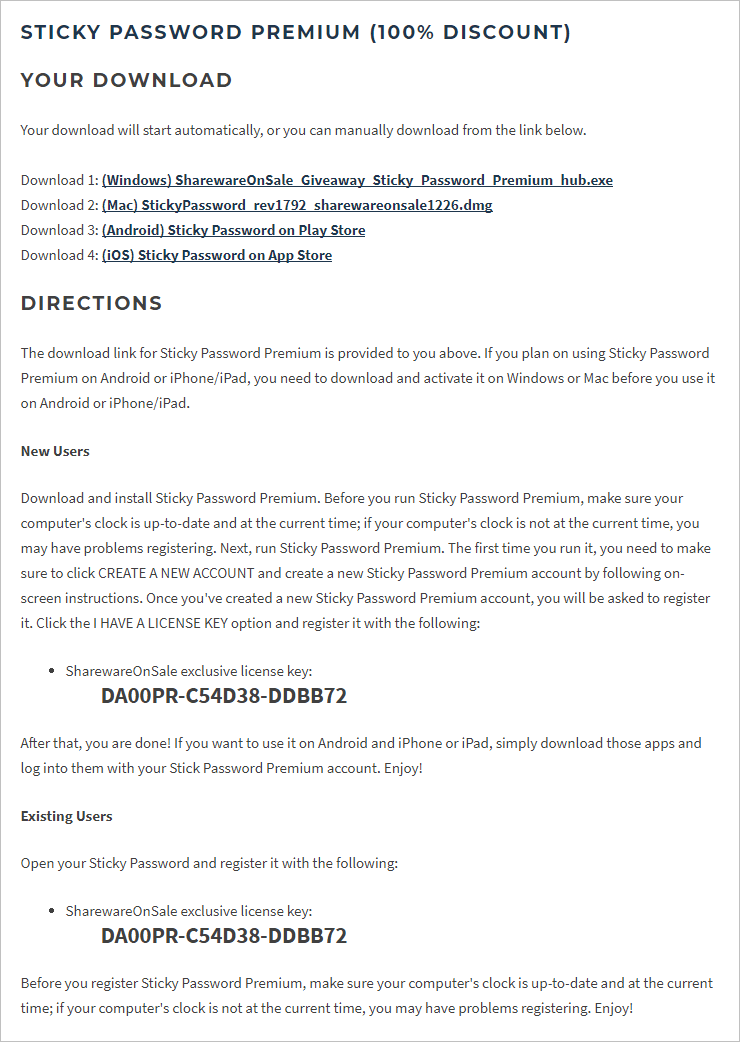 Sticky Password Premium 跨平台密碼管理