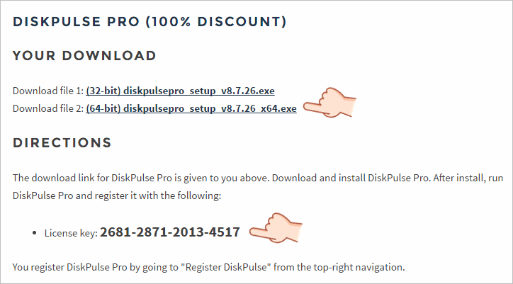 DiskPulse Pro 限時免費,License