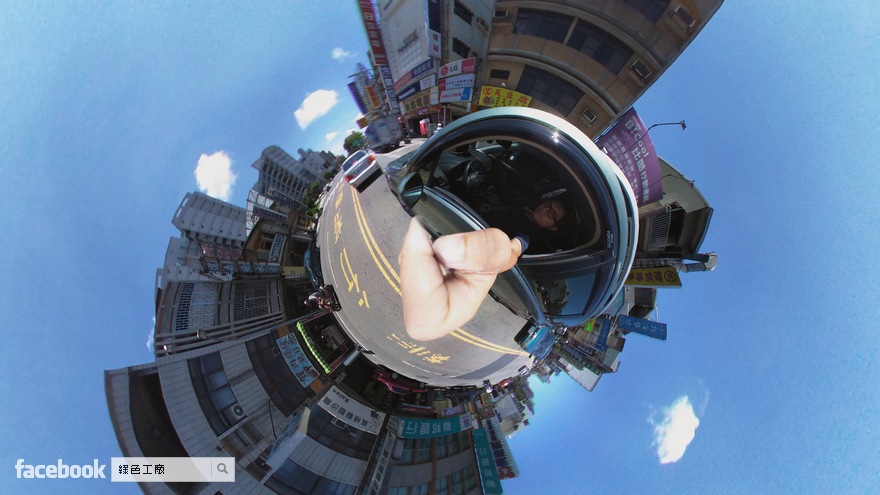 LG 360 環景攝影機,THETA 比較,開啟小地球模式
