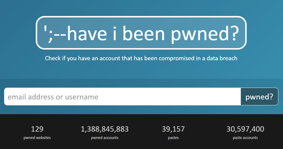 haveibeenpwned.com 檢測帳號密碼是否安全