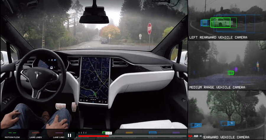 Tesla 自動駕駛影片分析