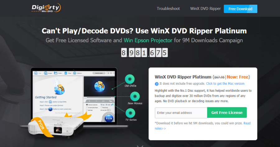 WinX DVD Ripper Platinum 限時免費序號 License