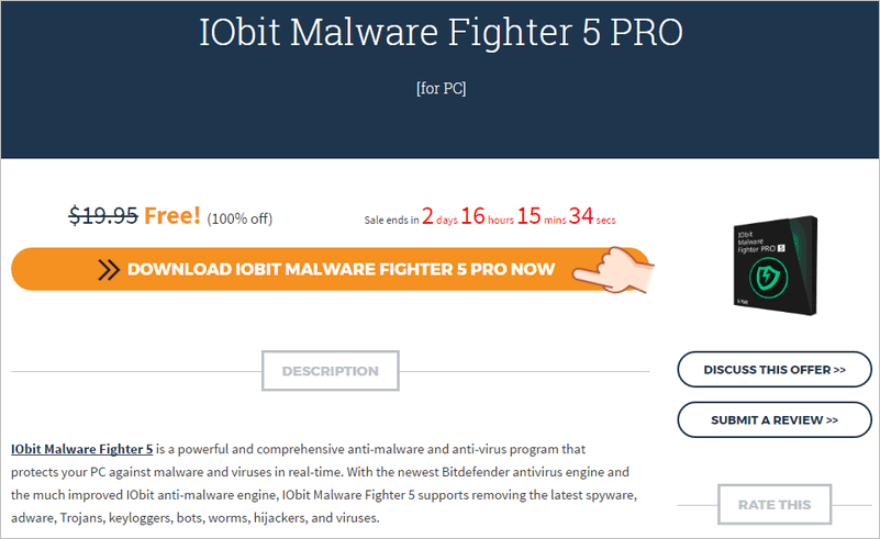 IObit Malware Fighter 5 PRO 限時免費 License