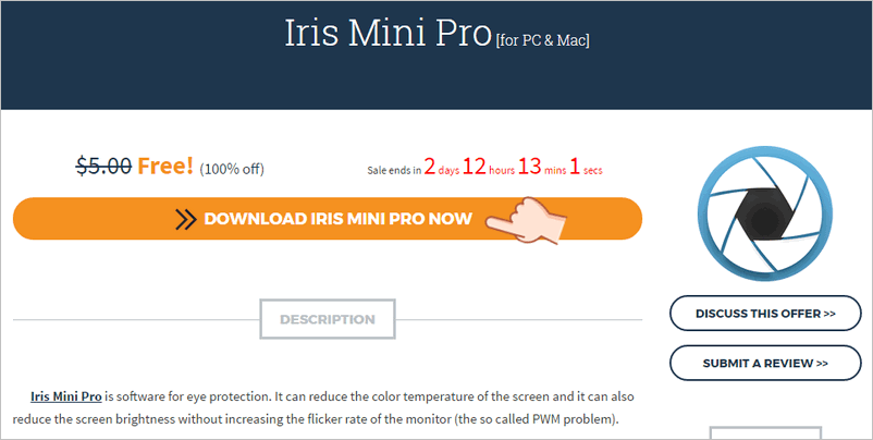 Iris Mini Pro 螢幕色溫調整限時免費