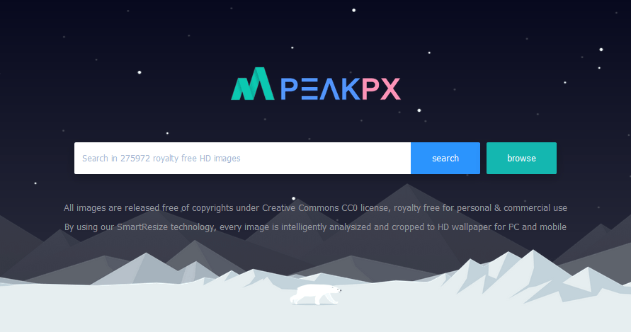 Peakpx 高解析免費圖庫