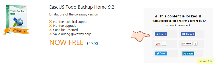 EaseUS Todo Backup Home 限時免費