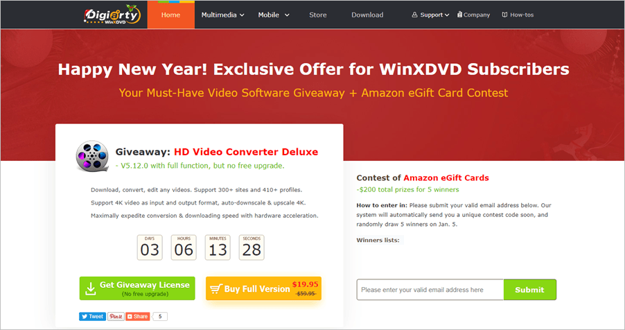 WinX HD Video Converter Deluxe Free License