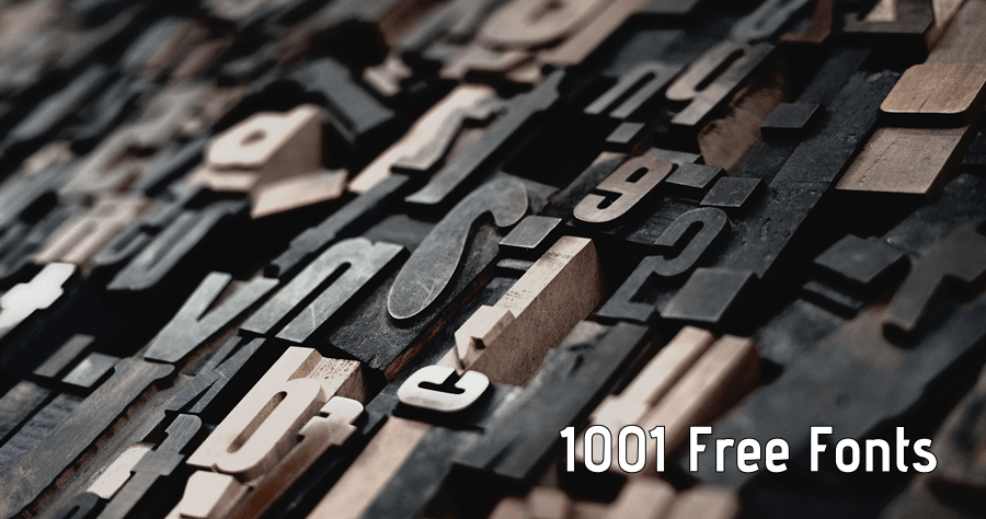1001 Free Fonts 上千款英文字型免費下載，可線上即時預覽
