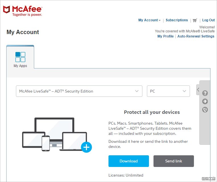McAfee LiveSafe 限時免費