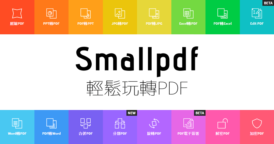Smallpdf 線上 PDF 工具大全，解密檔案還真的可以！16 項 PDF 功能