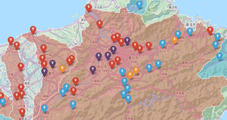 用數據看台灣：即時雨量、水庫蓄水量、PM2.5空氣指數、台灣用電狀況、紫外線指數等等數據圖