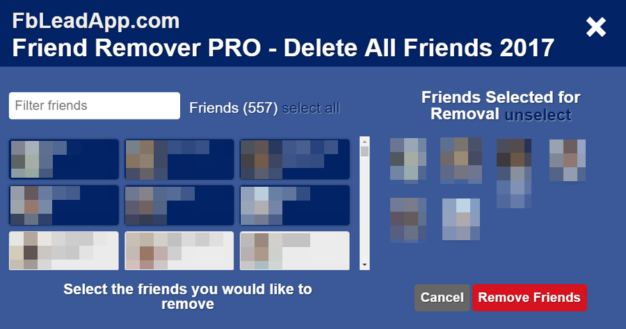 Friend Remover PRO 批次刪除 Facebook 好友