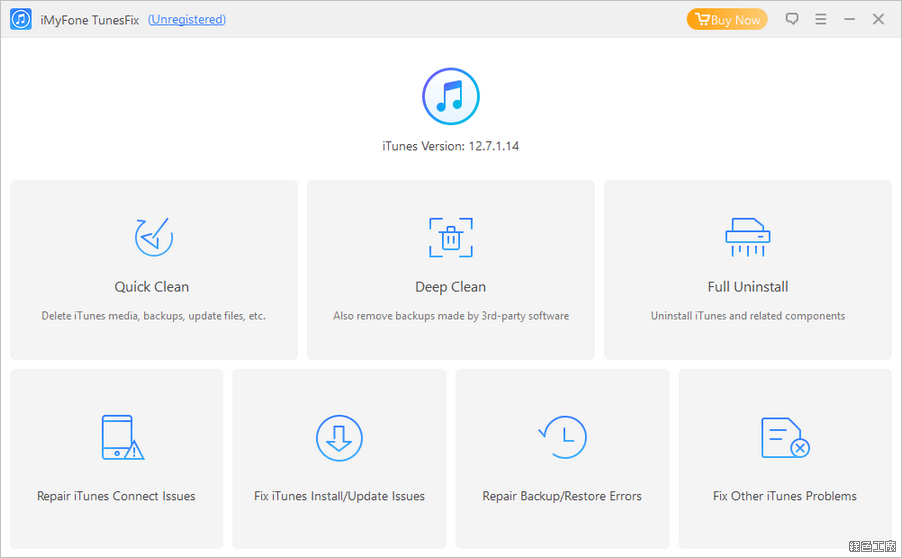 iMyFone TunesFix iTunes 修復錯誤與清理工具