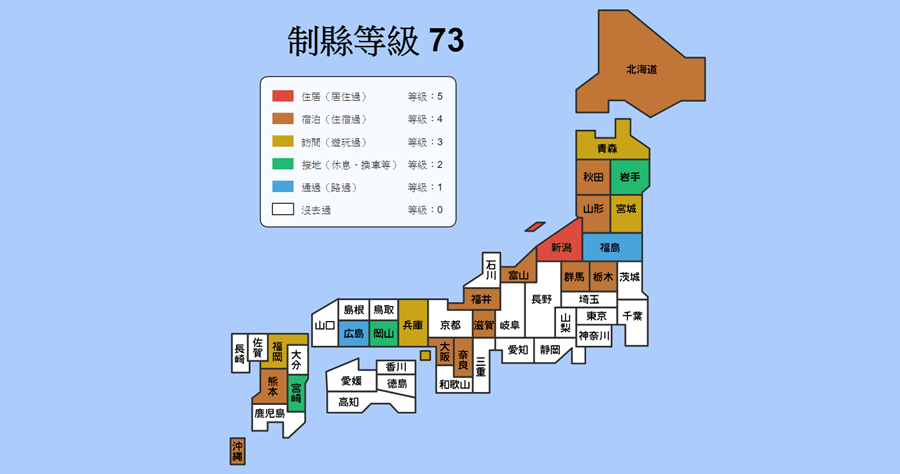 爆紅「制縣傳說」測出你的日本旅遊等級，看到別人的分數真是羨慕啊！