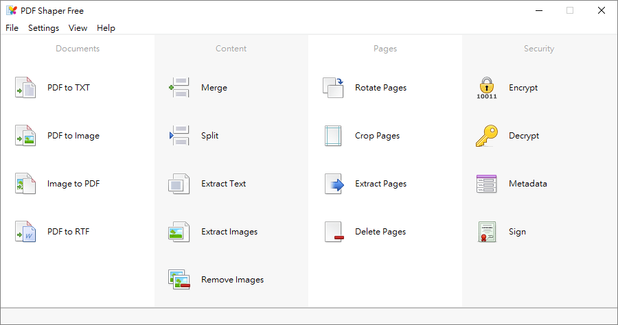 PDF Shaper 8.3 免費 PDF 轉檔、合併、分割與加密等多功能瑞士刀