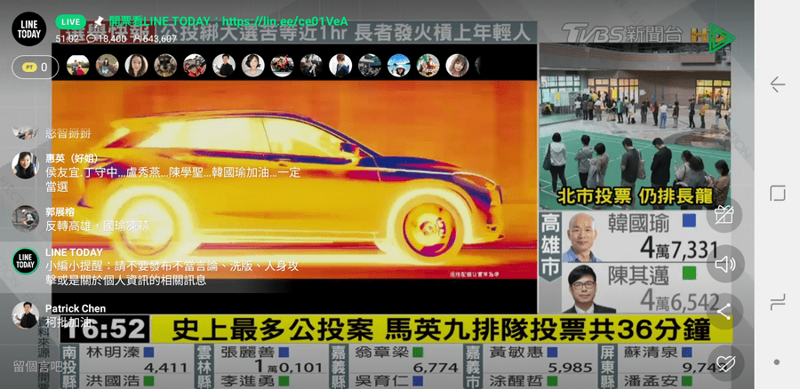 線上看開票,LINE 看開票