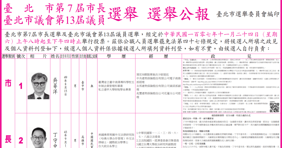全台灣 107 年選舉公報線上看，PDF 格式讓你看得又方便又輕鬆