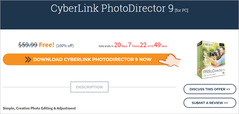 【限時免費】CyberLink PhotoDirector 9 Deluxe 極致版相片大師，專業級圖片編修軟體