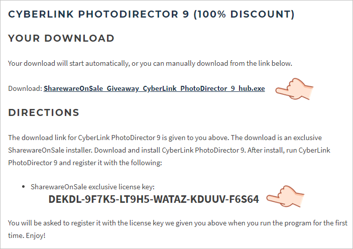 【限時免費】CyberLink PhotoDirector 9 Deluxe 極致版相片大師，專業級圖片編修軟體