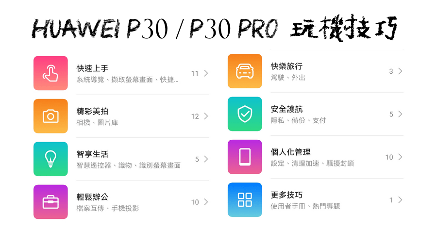 HUAWEI P30 功能介紹